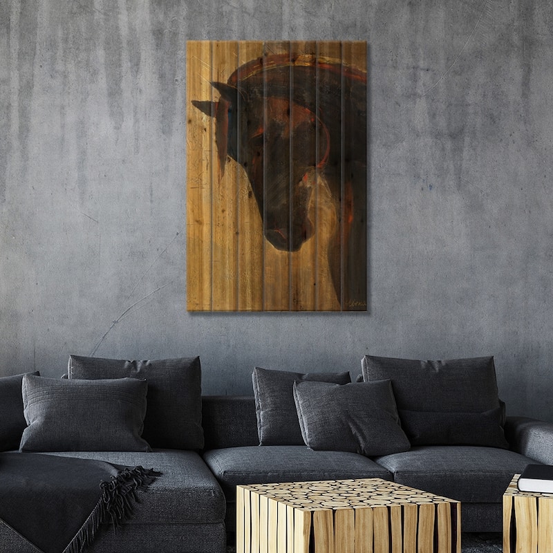 Trojan Horse II Print On Wood by Albena Hristova - Multi-Color