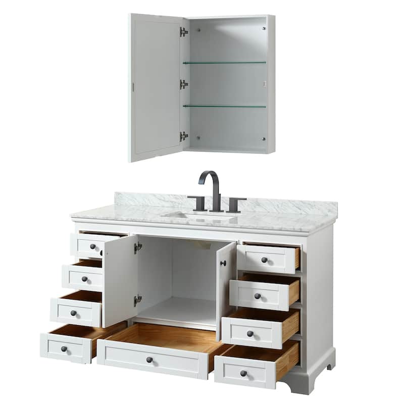 Deborah 60-inch Single Bathroom Vanity, Medicine Cabinet
