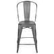 preview thumbnail 9 of 22, Distressed Metal Indoor/ Outdoor 24-inch Counter Stools (Set of 4)
