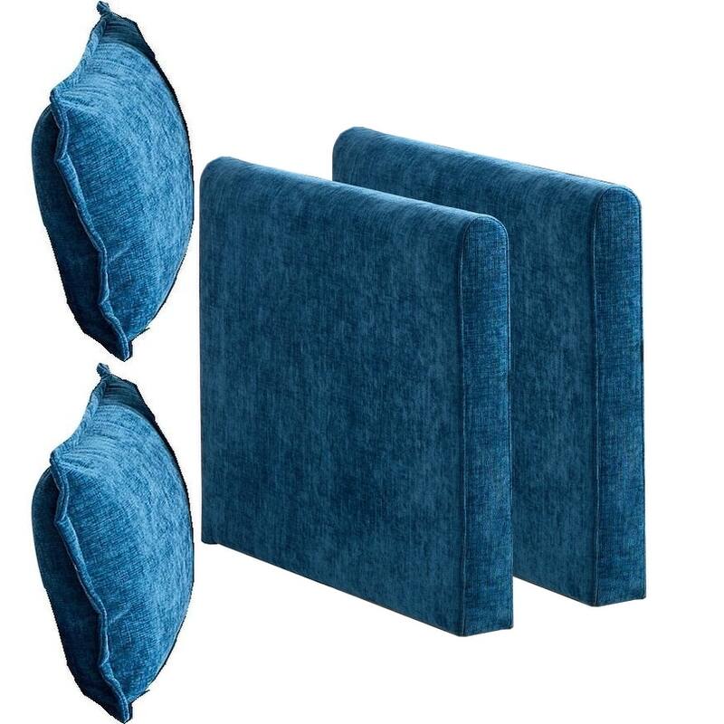 Cloud Sofa Armrests only, Sectional Couch, for Living Room Bedroom and Apartment, Comfy Double Layer Upholstered Seat Cushion - Blue
