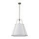 preview thumbnail 39 of 91, Mid Century 4-Light Conical Fabric Shade Lantern Pendant Ambient Light