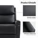 preview thumbnail 65 of 111, Fiacro 30.31" Genuine Leather Wingback Swivel Rocker Recliner with Nailhead Trim