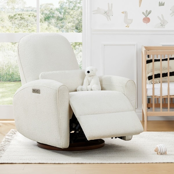 slide 2 of 21, Freya Power Swivel Glider Recliner Nursery Chair Cream