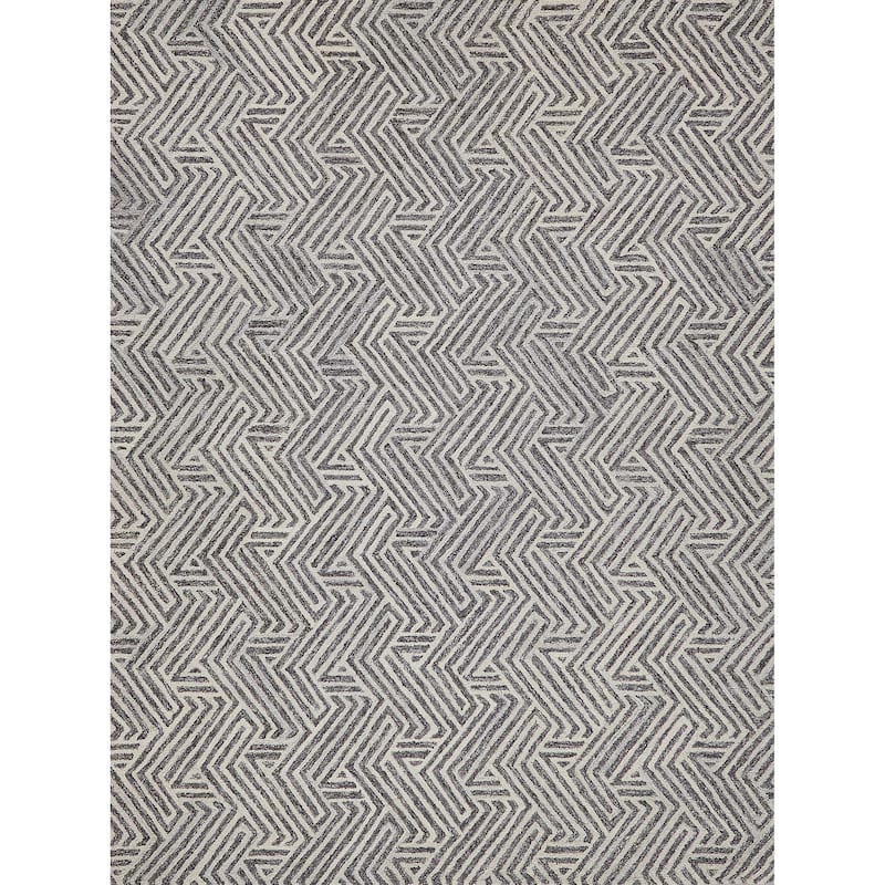 Exquisite Rugs Naturals Handmade Hand-tufted New Zealand Wool on Canvas Gray/Ivory Area Rug