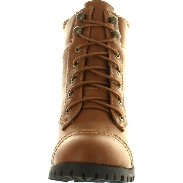 women's front lace up boots