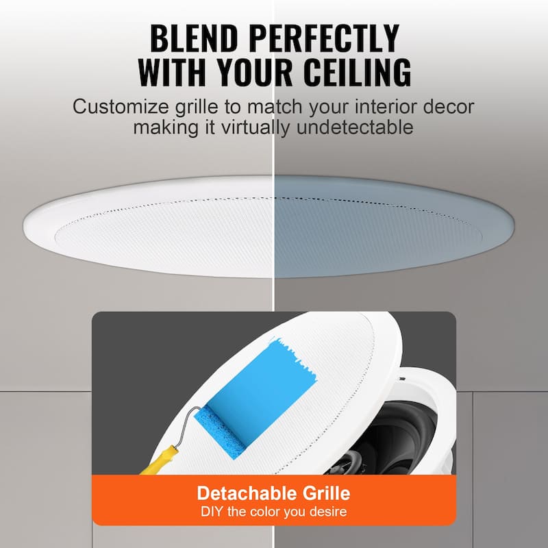 Ceiling Speakers for Home Kitchen Living Room Bedroom or Covered Outdoor Porches