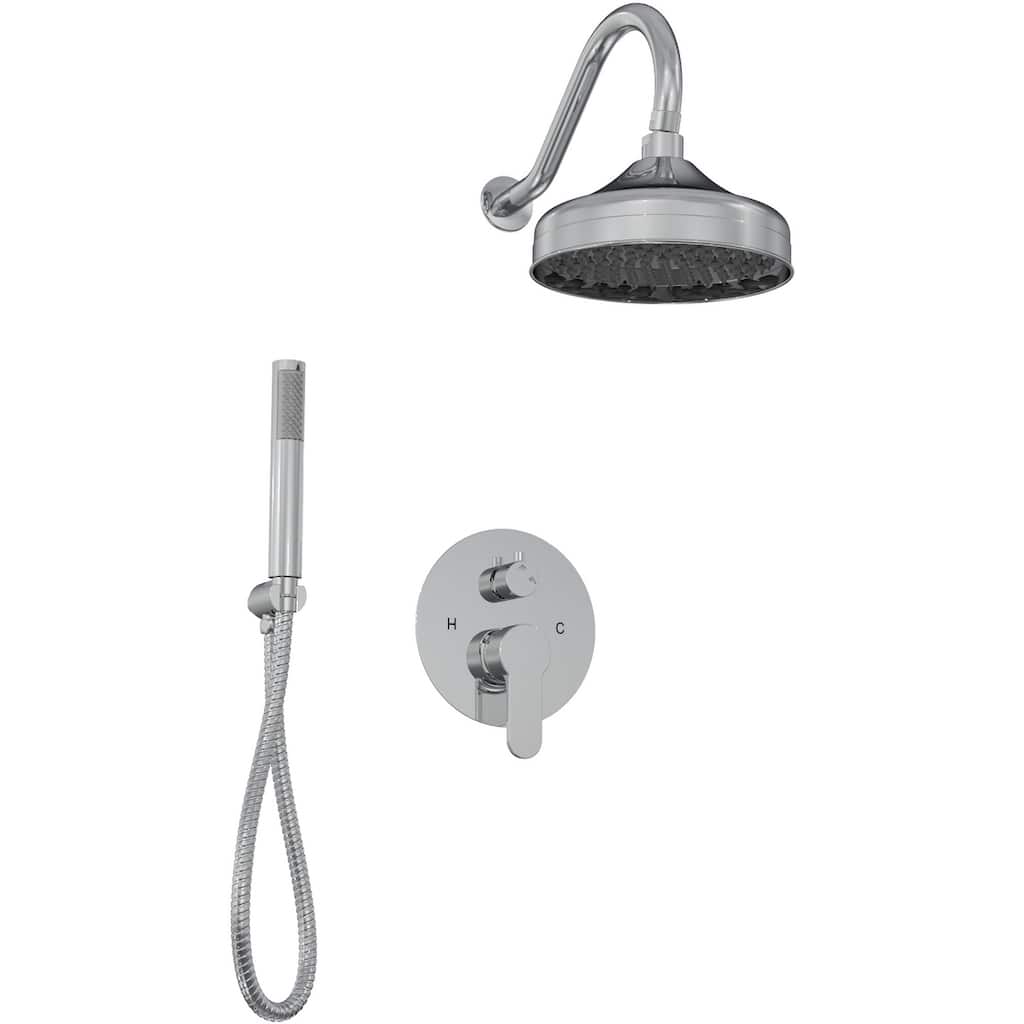 DreamLine FSHA588X Harmony Rainfall Shower Set with round showerhead,