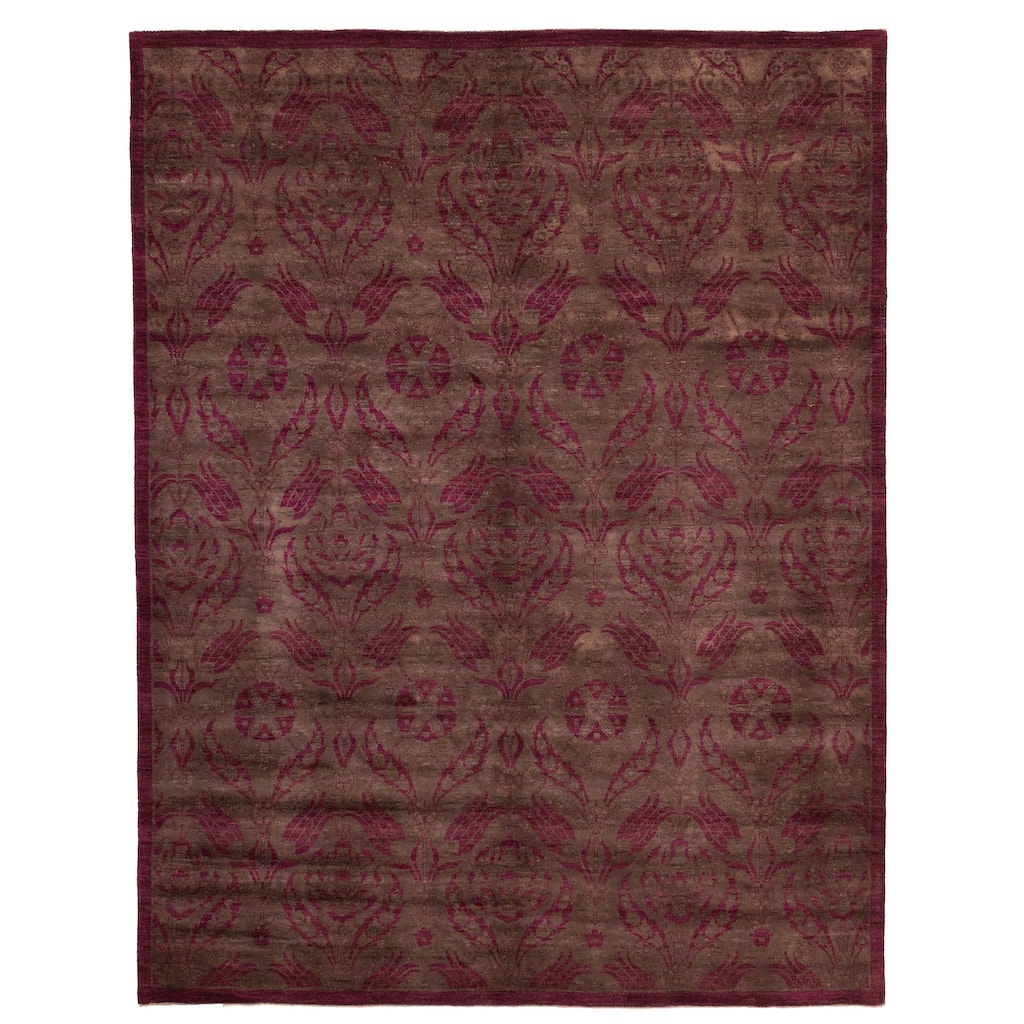 ECARPETGALLERY Hand-knotted Vibrance Brown Wool Rug - 8'2 x 10'4