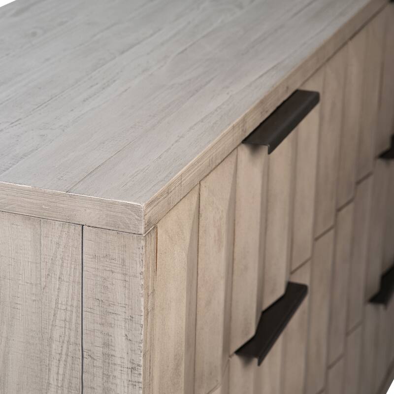 Emilia Pine Modern 6-Drawer Storage Dresser