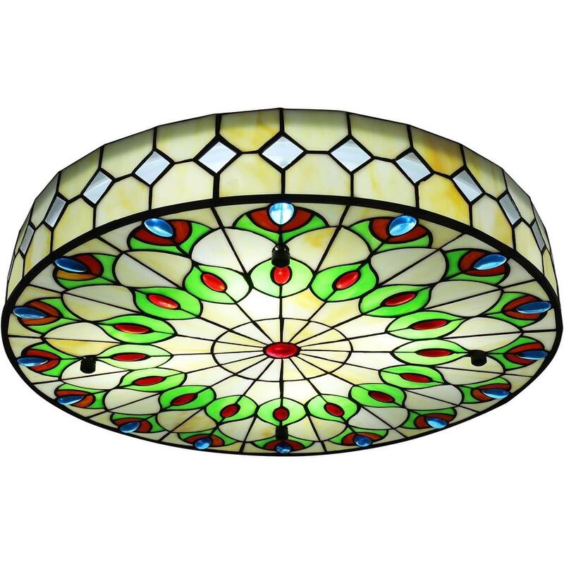 20inch vintage chandeliers light green, blue, red kitchen light glass ceiling light
