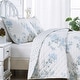 preview thumbnail 4 of 44, Printed Prewashed Cotton Blue Collection (Individual Set Sell Separately) Blue Floral Quilt Set - Full - Queen - 3 Piece
