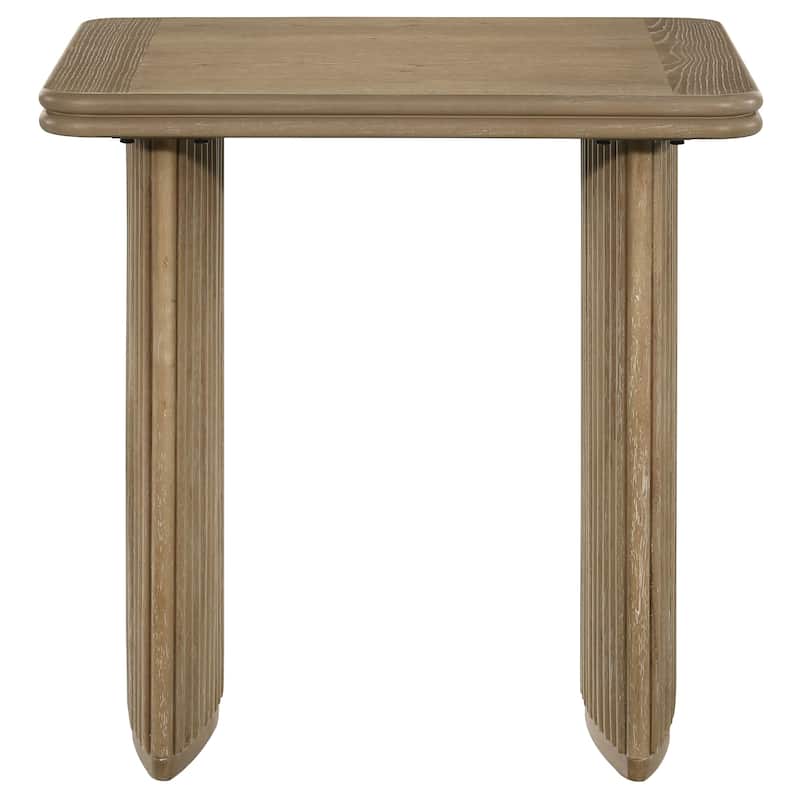 Adina Square Wood Side End Table Distressed Light Brown - 23.75'' x 23.75'' x 24''