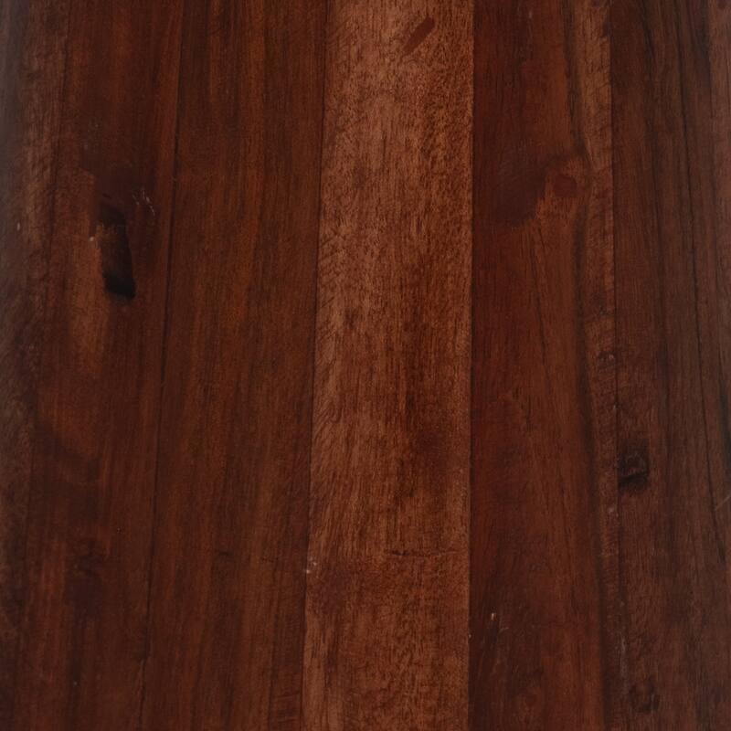 Sagebrook Home 23"H Acacia Wood Pillar Shaped Pedestal Abstract Side Table in Light Brown Finish - 16" x 16" x 23"