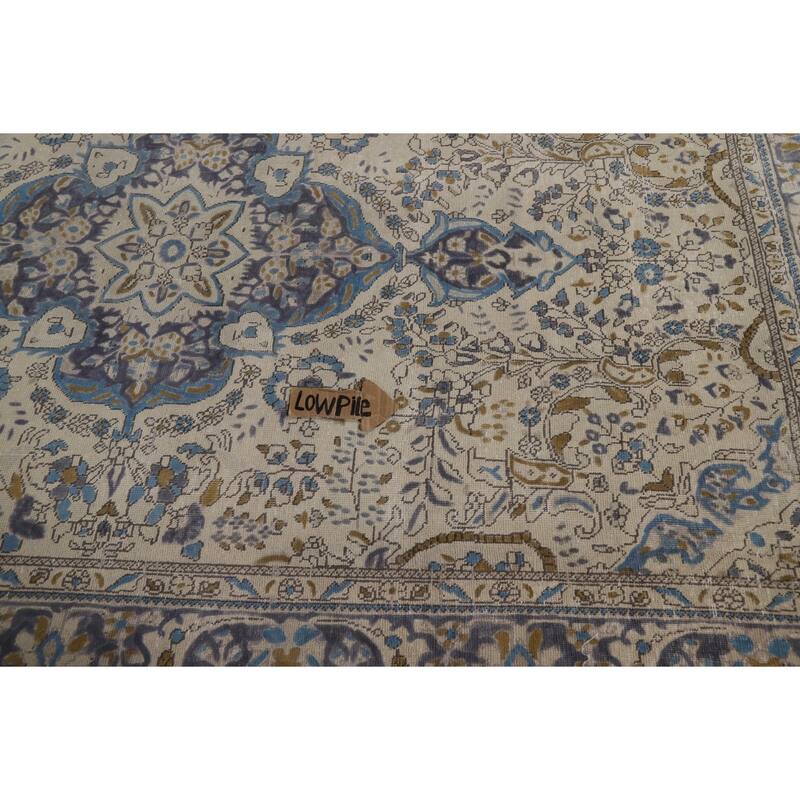 Floral Tabriz Persian Area Rug Hand-Knotted Bedroom Wool Carpet - 6'7"x 9'7"