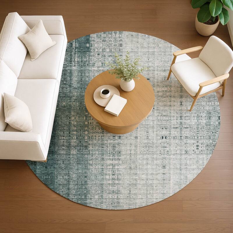 Machine Washable Indoor/ Outdoor Contemporary Ombre Chantille Rug