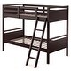 preview thumbnail 4 of 33, Costway Twin Over Twin Bunk Bed Convertible 2 Individual Beds Wooden Espresso