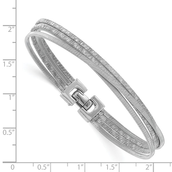 Sterling Silver Rhodium-plated High Polished Bracelet by Versil