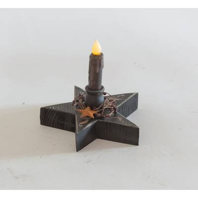 Farmhouse Décor - Star Candle Holder with Flameless Candle