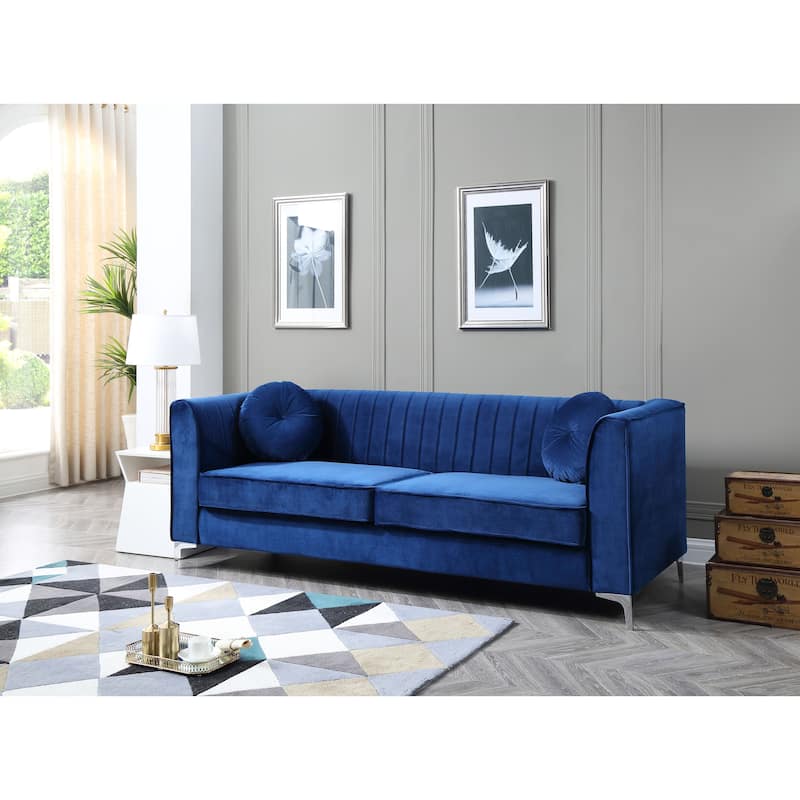 Delray Velvet Tufted Sofa