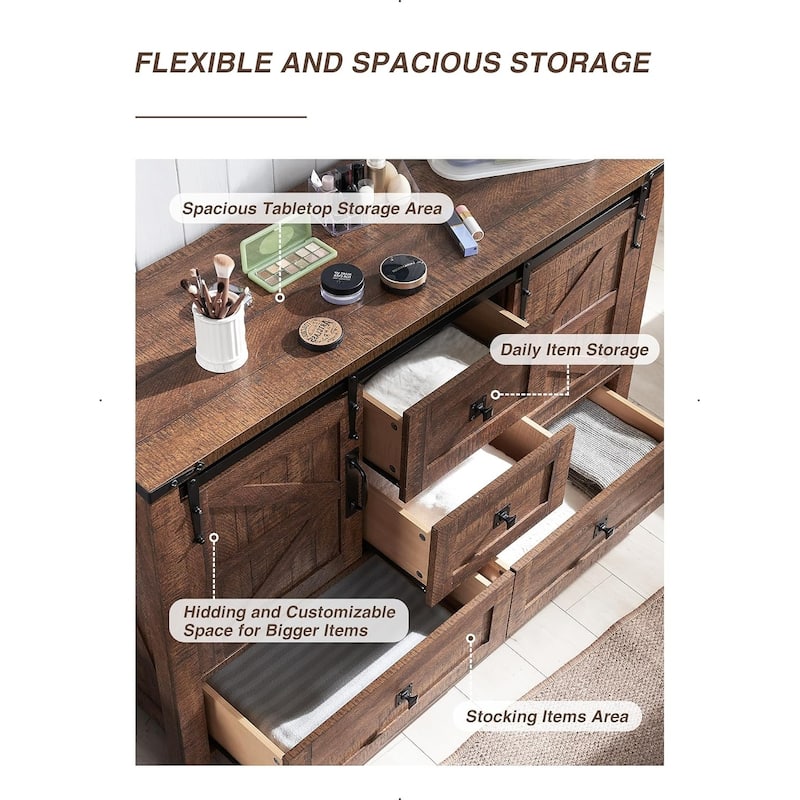 Farmhouse Dresser, Chest of Drawer, Dresser TV Stand, Storage Dresser