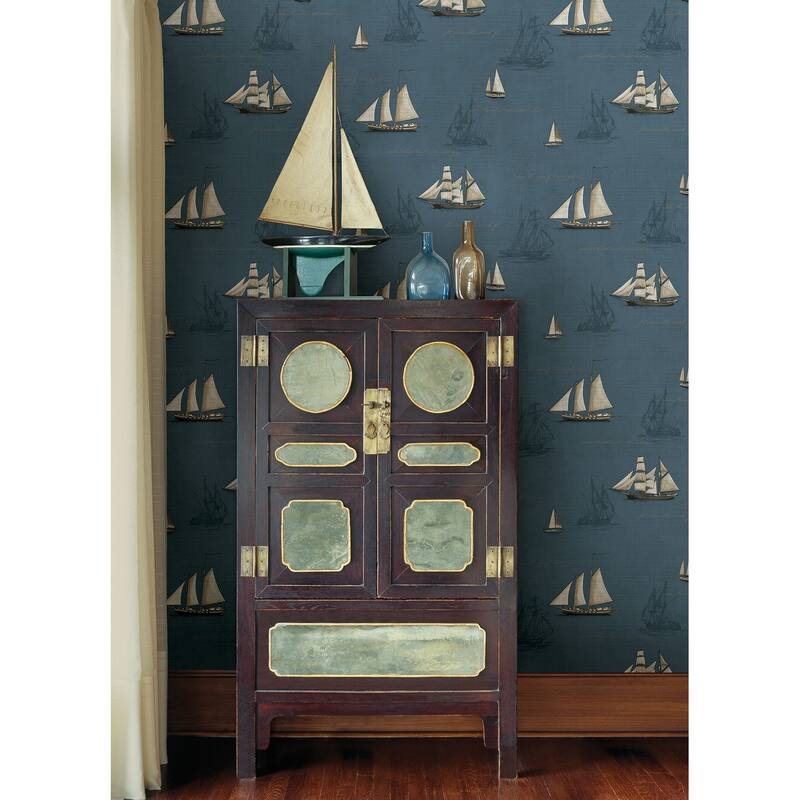 Andrew Blue Sailboat Wallpaper