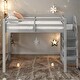 preview thumbnail 2 of 10, White Full Size Loft Bed with Storage Wardrobe & Staircase