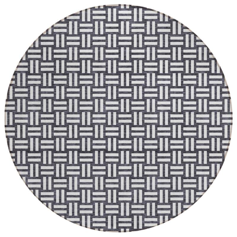 HomeRoots Geometric Transitional Rectangle Outdoor Rug