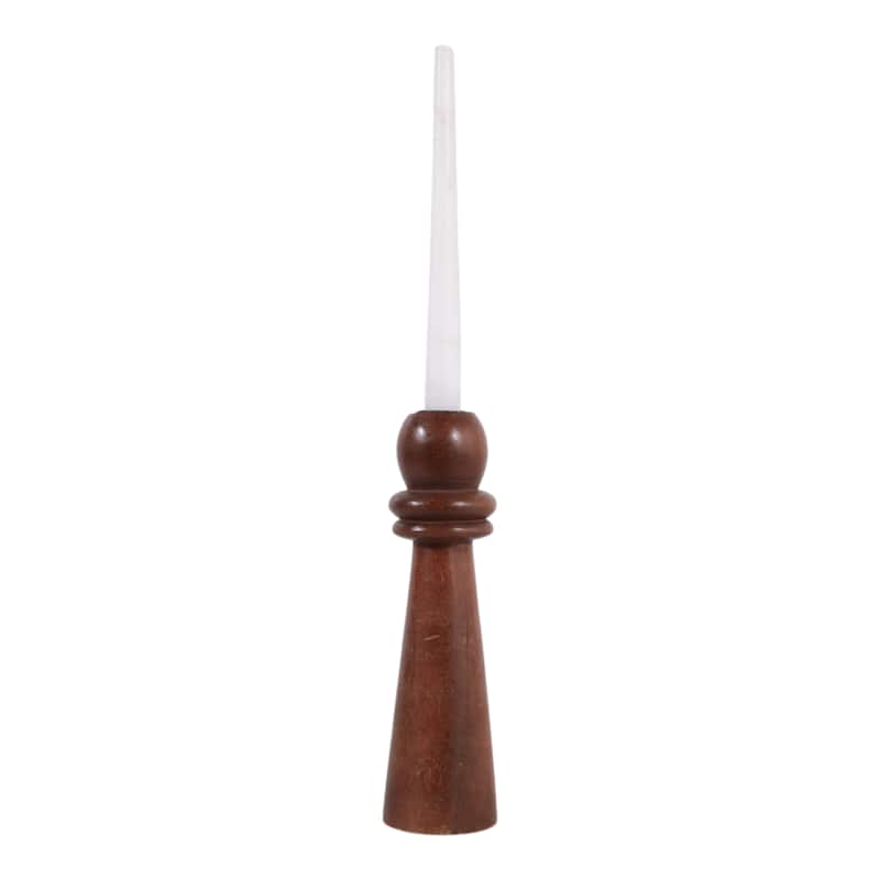Mango Wood Pillar and Taper Candle Holders Sculptural Turned Design