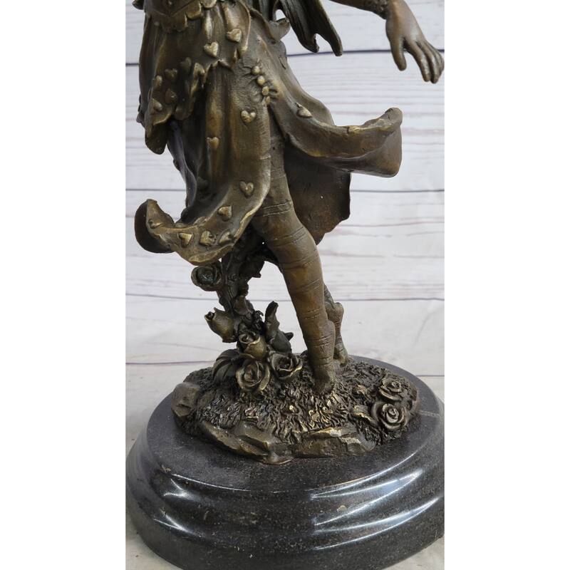 Mythical Bronze Fairy Angel Sculpture By Italian Artist Aldo Vitaleh Figurine