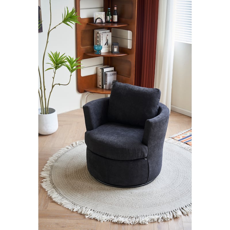 29.5" Polyester Swivel Arm Chair