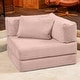 preview thumbnail 16 of 179, Jaxx Unsofa Modular Convertible Sectional Sofa with Fold Out King Sleeper Bed Chair. - Corduroy Peony Pink
