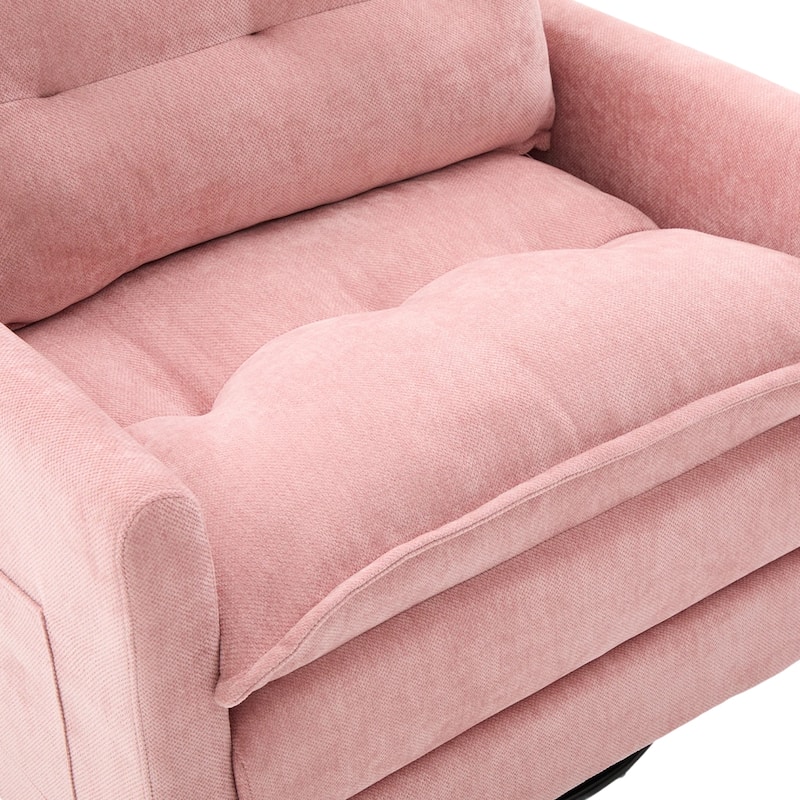 GDFStudio - Chenille 36.22" Swivel Barrel Chair