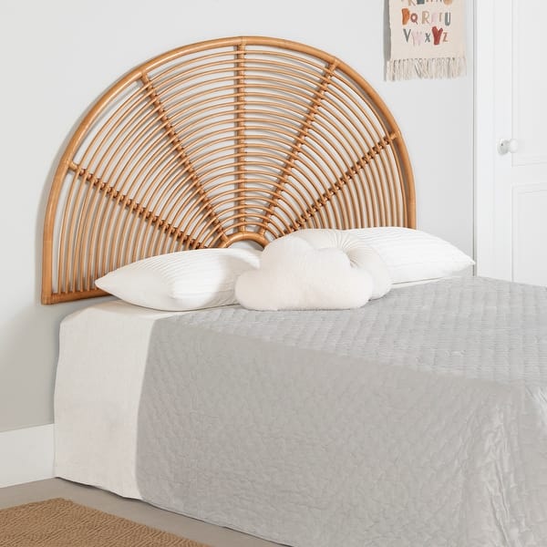 slide 2 of 9, South Shore Bloom Wall-Mounted Headboard Natural