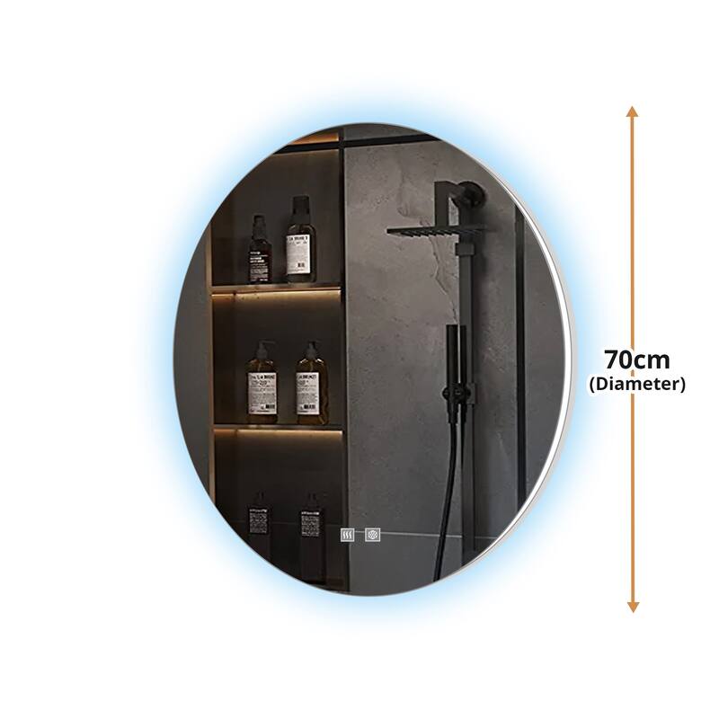 Nordica Round LED Bathroom Vanity Mirror - N/A