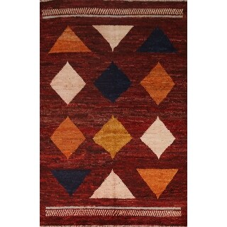 Moroccan Geometric Rug Tribal Geometric Moroccan Area Rug Wool Hand-knotted Oriental Carpet ...