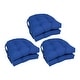 preview thumbnail 41 of 59, 16-inch U-Shaped Indoor Twill Chair Cushions (Set of 2, 4, or 6) - 16" x 16" Set of 6 - Royal Blue