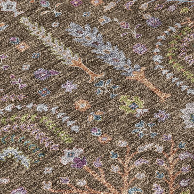 HomeRoots Floral Transitional Rectangle Outdoor Rug