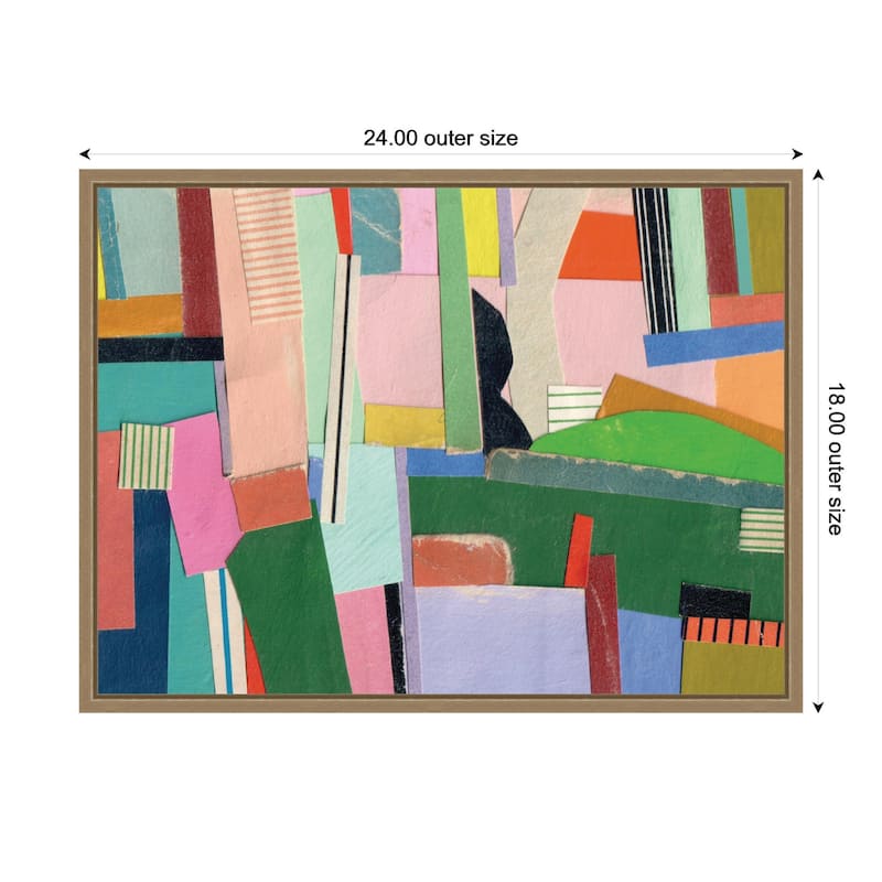 Kate and Laurel Maximalist FC by Felicia Dadak Framed Canvas Wall Art Print