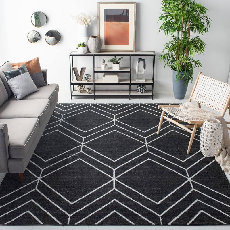 SAFAVIEH Adirondack Benilda Modern Geometric Rug - 9' x 12' - Brown/Ivory