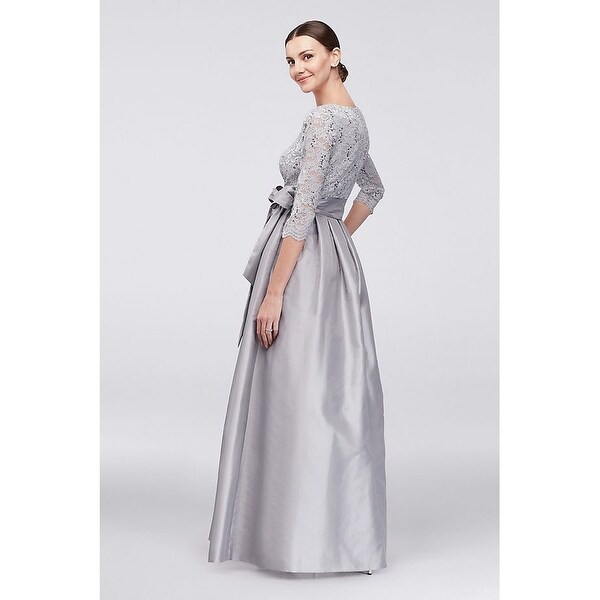 jessica howard lace surplice bodice taffeta ball gown