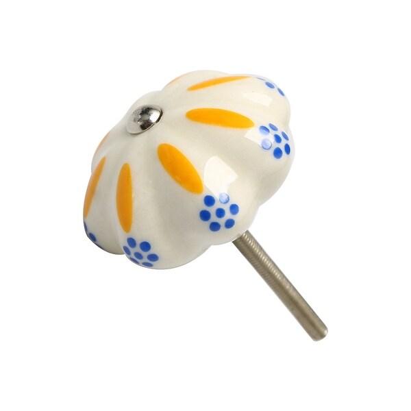 Ceramic Knobs Drawer Hand Printed Pull Handle Furniture Door Cabinet Cupboard Wardrobe Dresser Replacement #5 - 1pcs