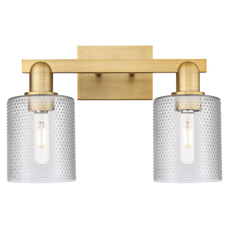 Innovations Lighting 716-2W-11-16 Cobbleskill Vanity Cobbleskill 2 - Brushed Brass / Clear