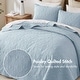 preview thumbnail 62 of 110, Madison Park Quebec Embroidered Reversible Oversized 3-piece Solid Texture Bedspread Quilt Set with Matching Shams
