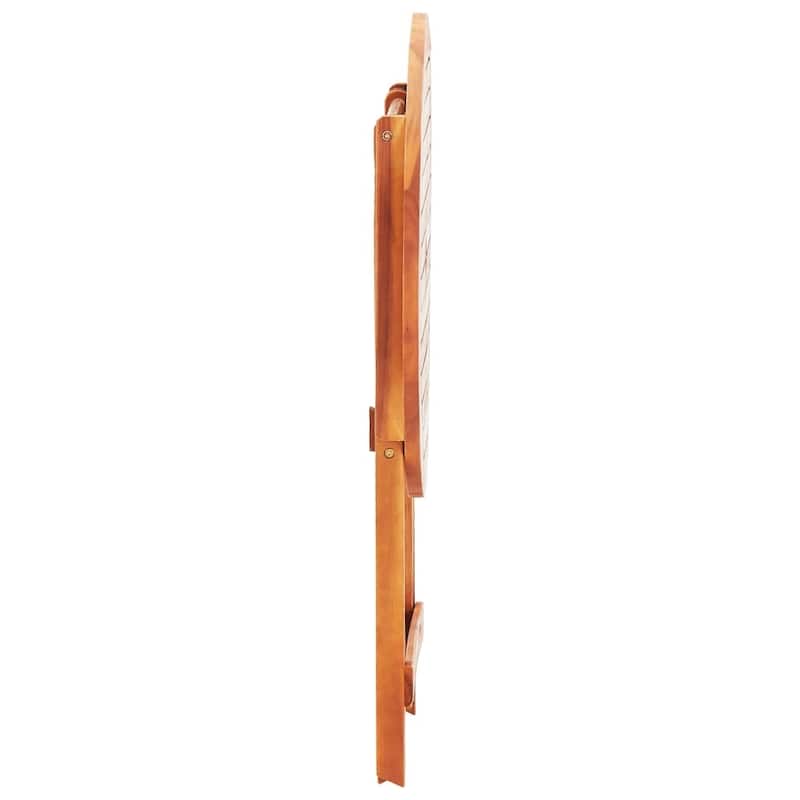vidaXL Folding Patio Table Ø35.4"x29.5" Solid Eucalyptus Wood