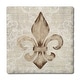 preview thumbnail 1 of 5, Deco Fleur 4-Pack Absorbent Stone Coasters with Protective Cork Backing 4" Square Made in The USA Easily Wipes Clean Multi
