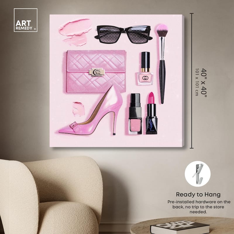 Pink Passions Canvas by Art Remedy, Gallery Wrapped