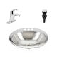 preview thumbnail 1 of 7, Seville Nickel 20" Oval Drop-In Bath Sink with Parisa Faucet Kit