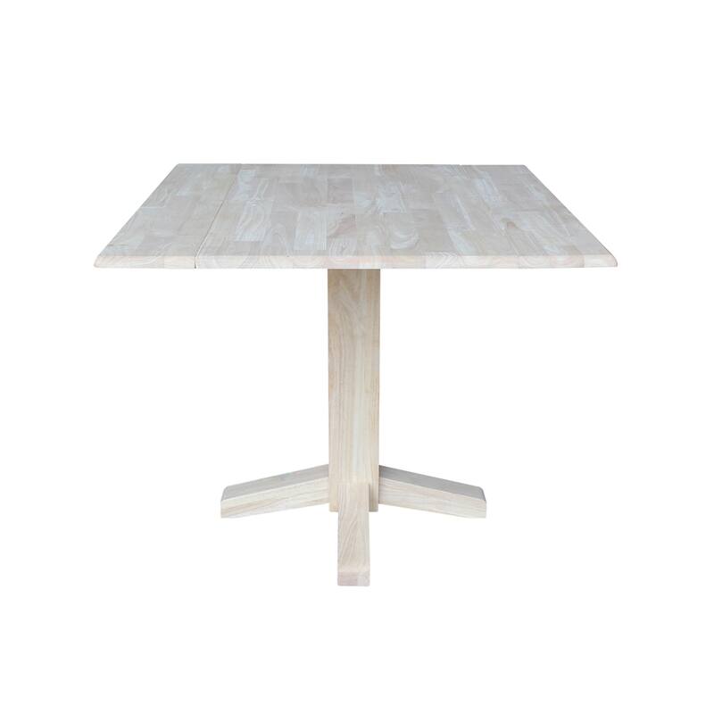 Square Dual Drop Leaf Dining Table - Unfinished