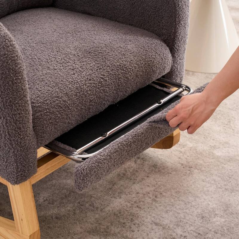 Nursery Rocking Chair - 39.76" Tall with Flip-Down Ottoman