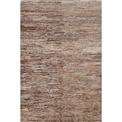 Contemporary Gabbeh Kashkoli Area Rug Wool Hand-knotted Foyer Carpet - 4'9" x 6'8"